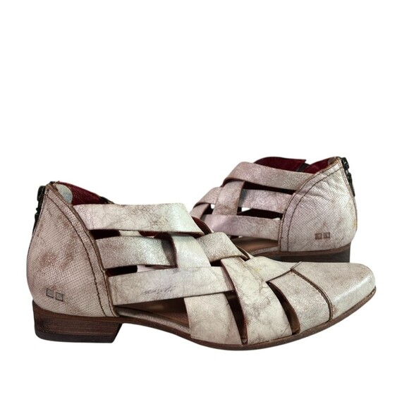 Bed Stu Brittany in Nectar Lux Leather Woven Closed Toe Sandal $200 Size 8.5 - Picture 1 of 11
